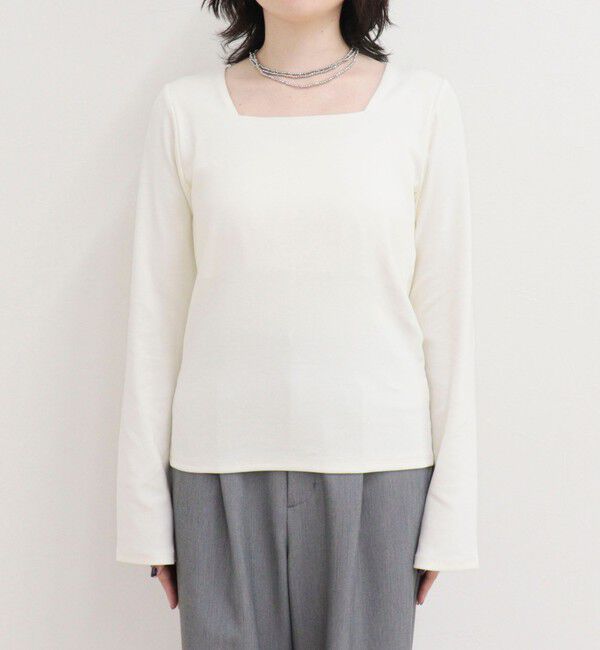 fredy emue「スクエアネックフレアスリーブカットソー」|Tシャツ・カットソー|