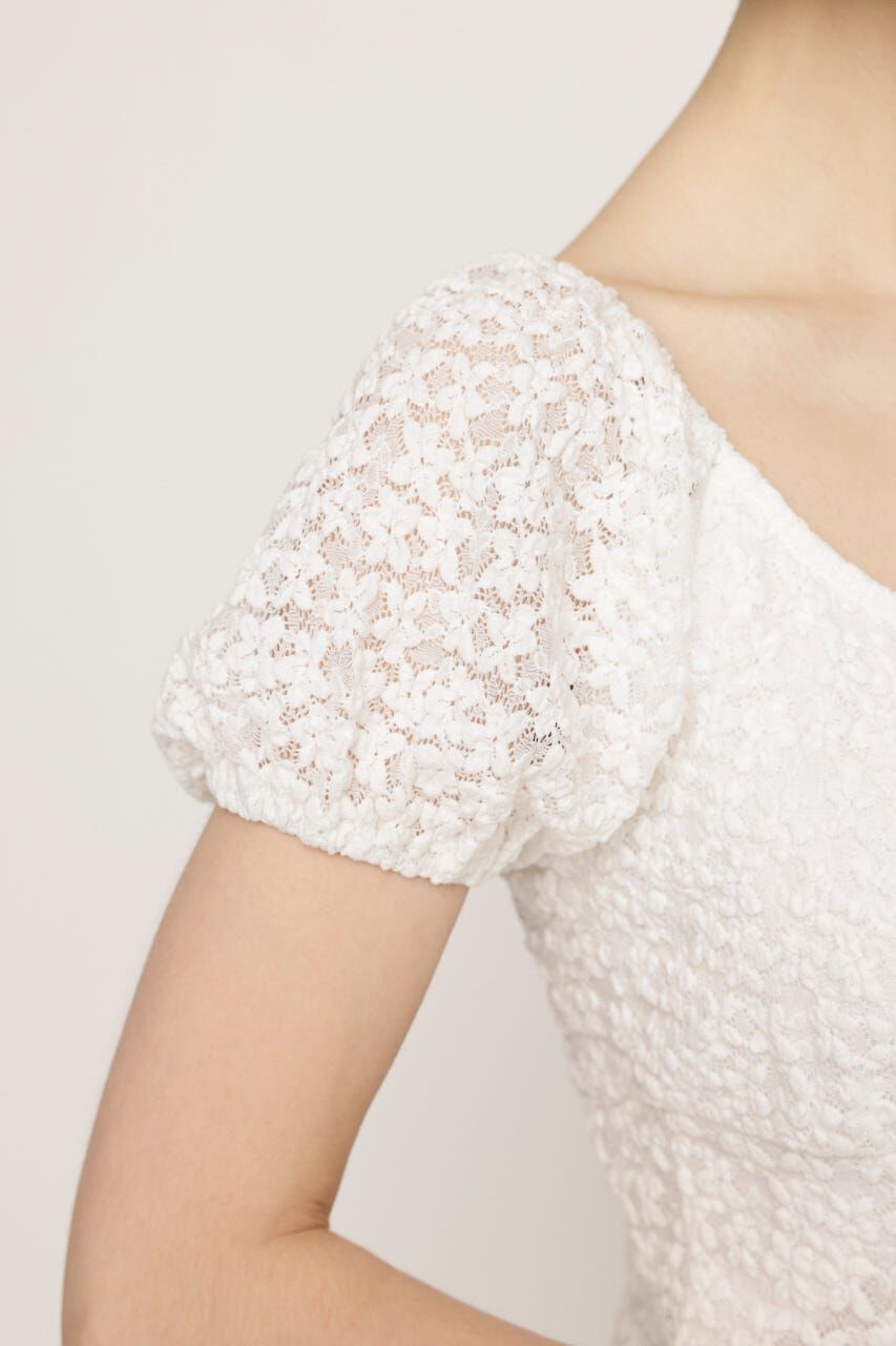 SLY「PUFF SLEEVE GATHER CUT トップス」|Tシャツ・カットソー|