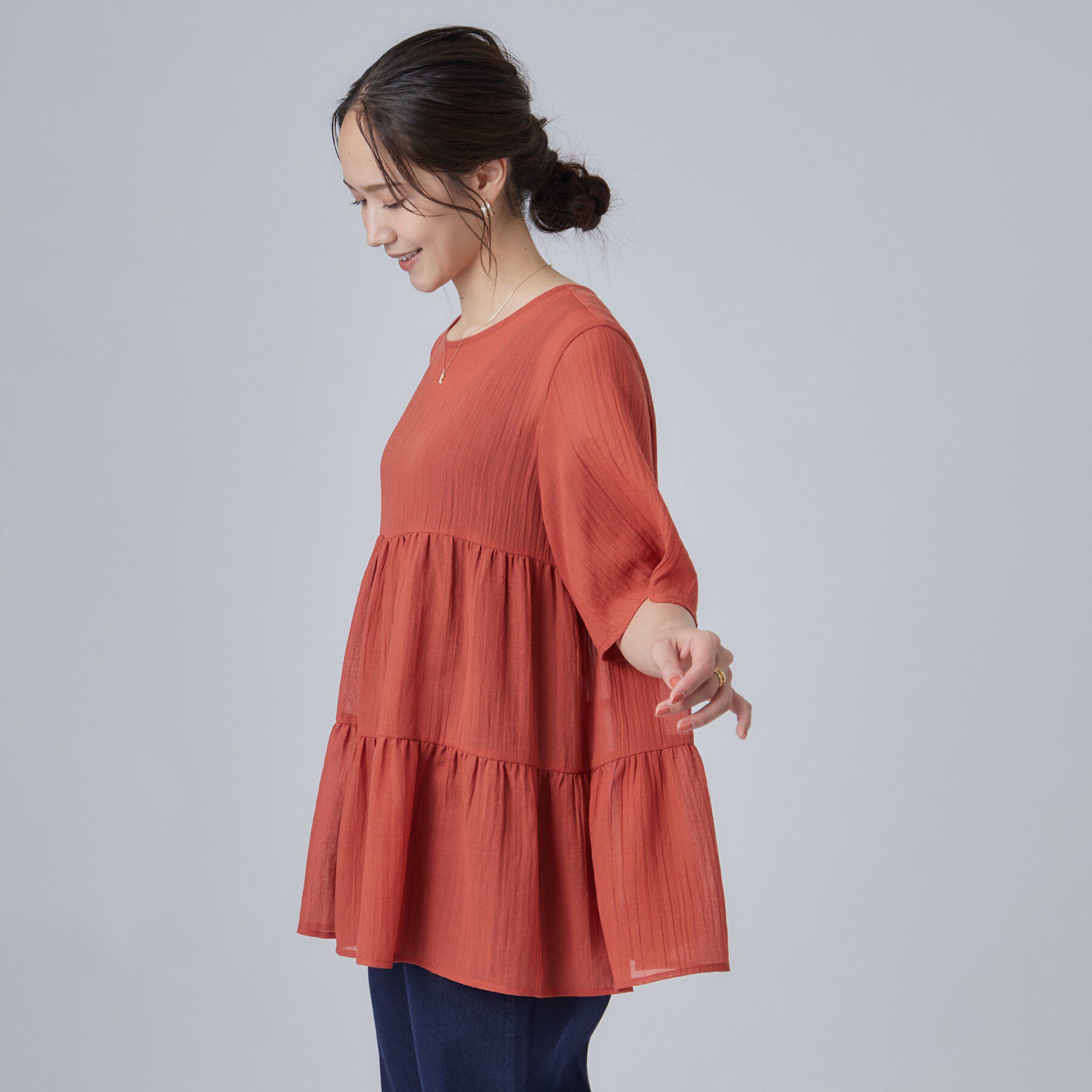 SHOO･LA･RUE「ワッシャーティアードブラウス」|シャツ・ブラウス|