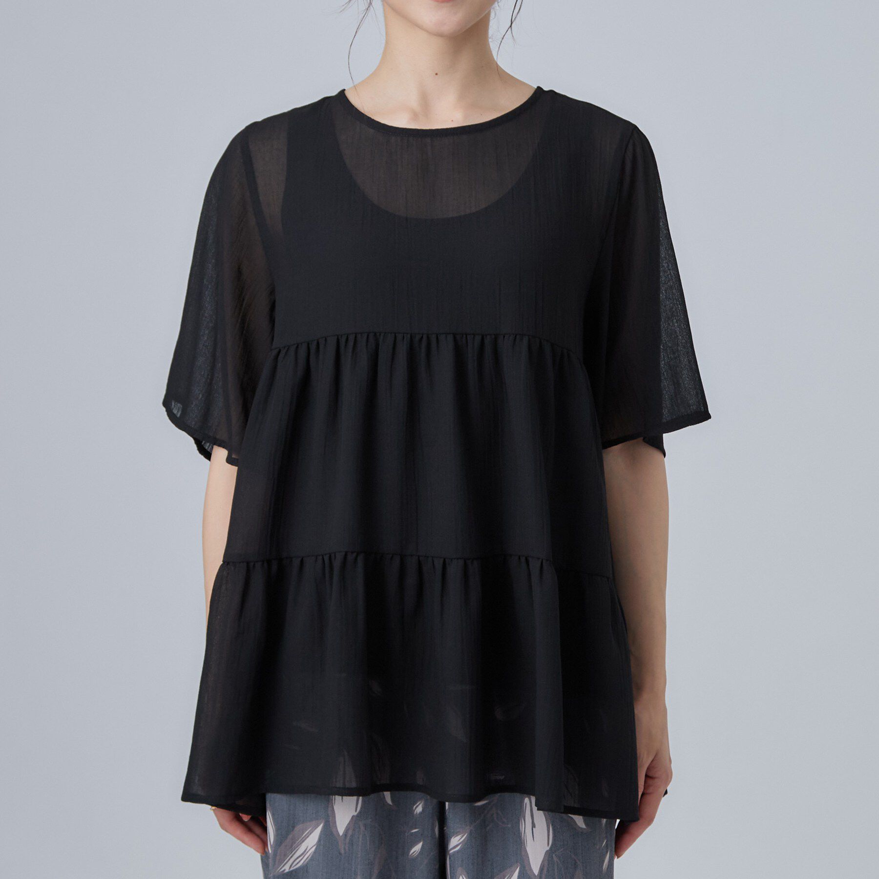 SHOO･LA･RUE「ワッシャーティアードブラウス」|シャツ・ブラウス|