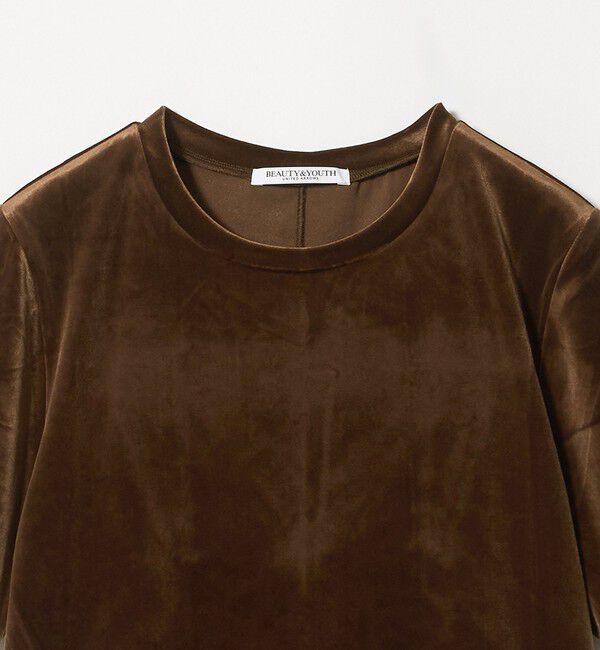 BEAUTY&YOUTH UNITED ARROWS「ベロア コンパクト ショートスリーブTシャツ」|Tシャツ・カットソー|
