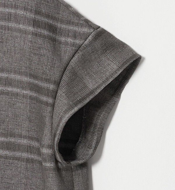 UNITED ARROWS「チェック バンドカラー フレンチスリーブ シャツ ‐ウォッシャブル‐」|シャツ・ブラウス|