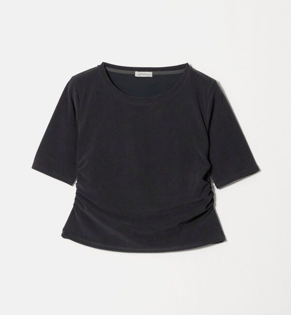 UNITED ARROWS green label relaxing「パイル シャーリング 5分袖 Tシャツ」|Tシャツ・カットソー|DK.GRAY