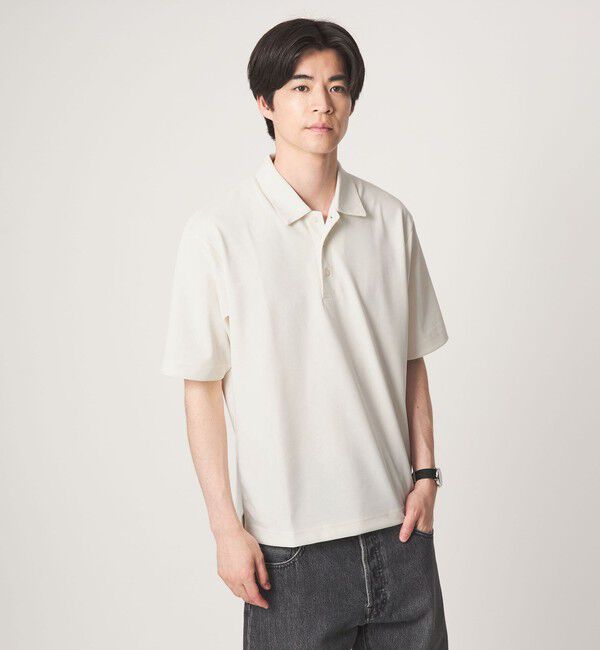 UNITED ARROWS green label relaxing「【WEB限定】JUST fit ジャージ 半袖 ポロシャツ」|Tシャツ・カットソー|OFF WHITE