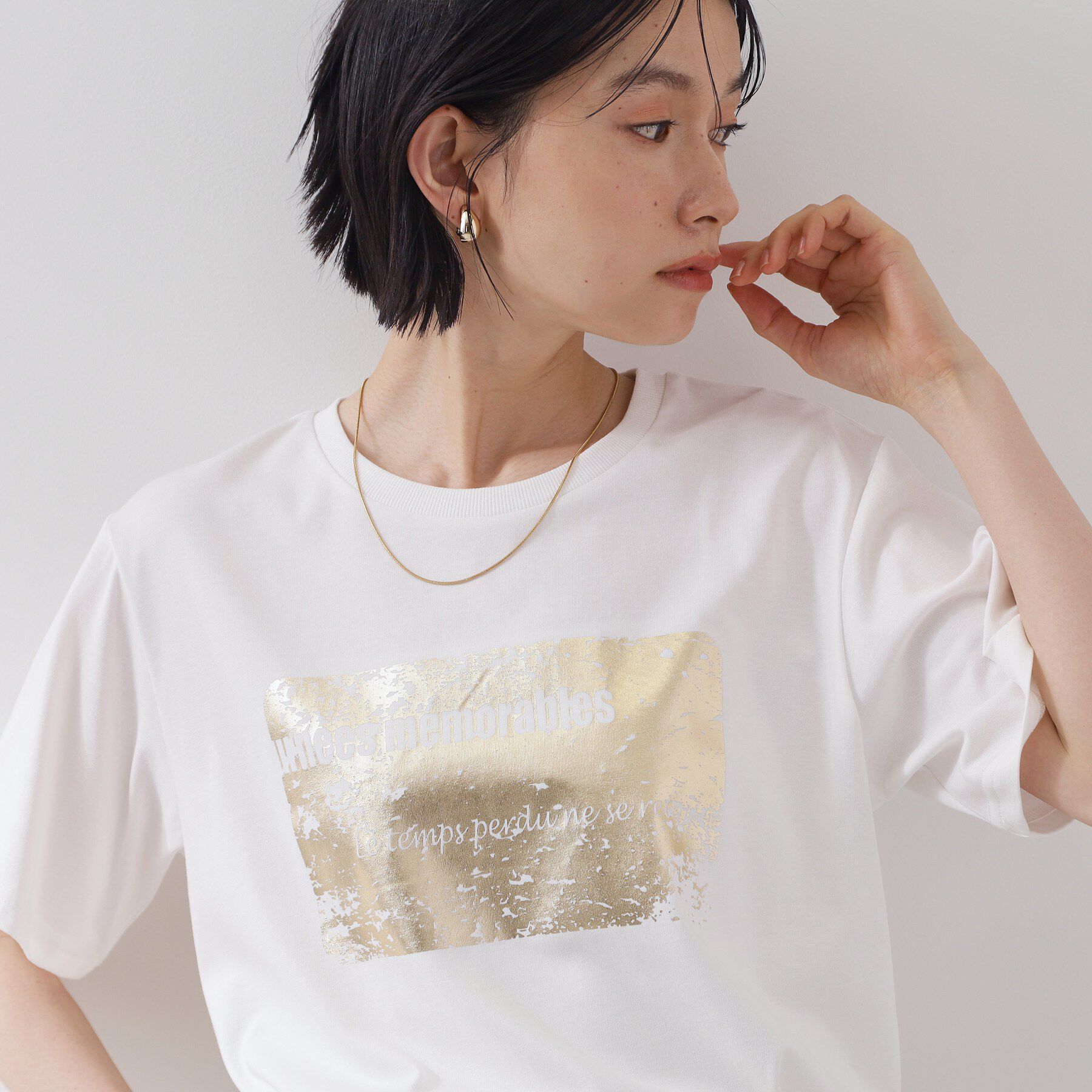 THE SHOP TK「【ひんやり/吸水速乾】プリントアソートTシャツ」|Tシャツ・カットソー|オフホワイト(103
