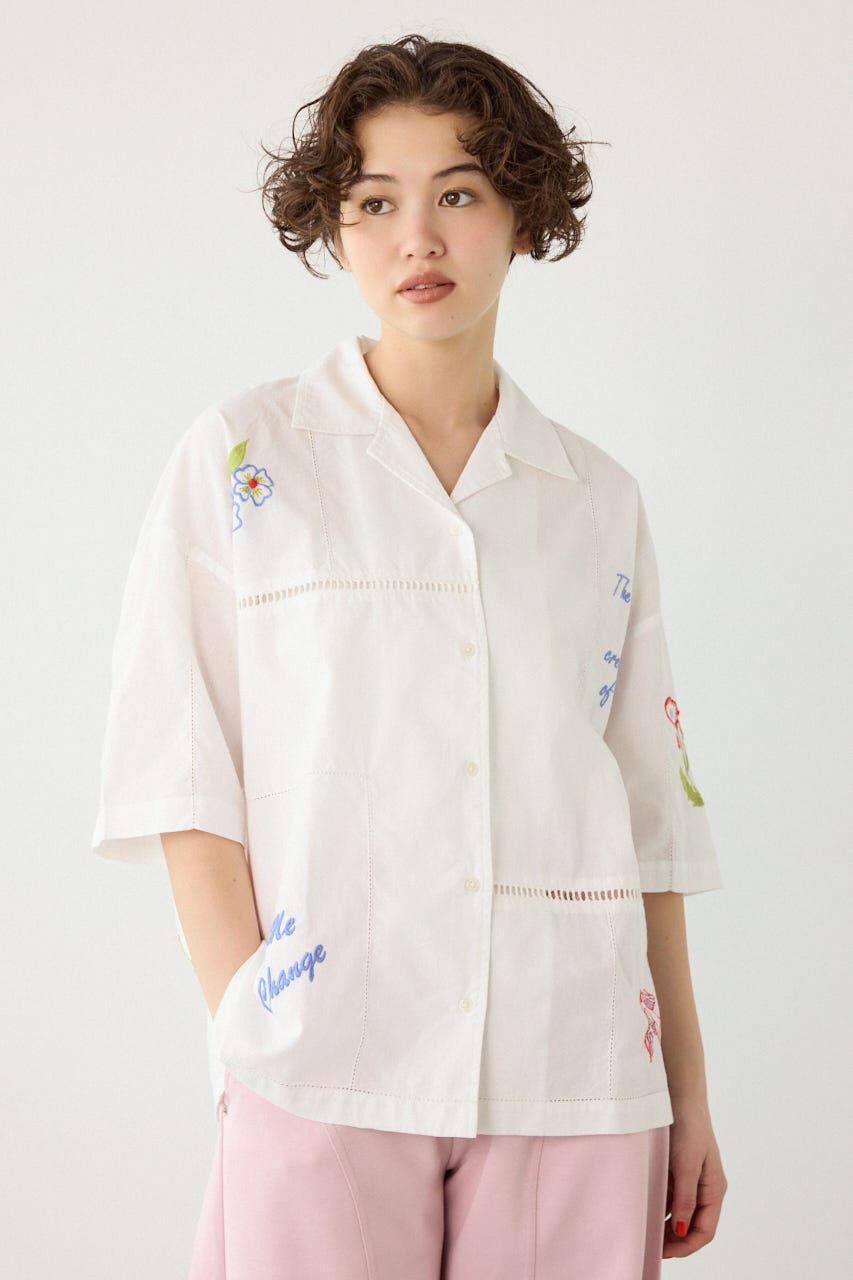 RODEO CROWNS「INDIA EMBROIDERY シャツ」|シャツ・ブラウス|O/WHT1