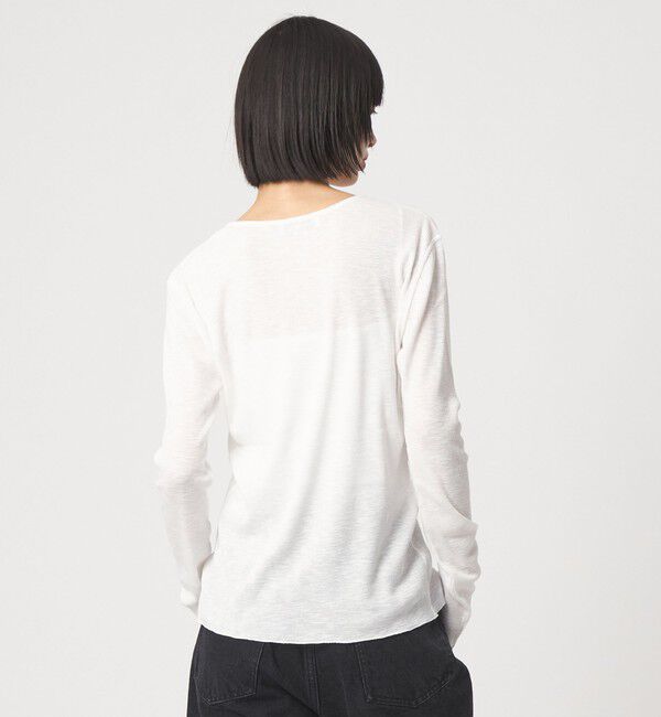 EMMEL REFINES「＜EMMEL REFINES＞EM スラブテレコ カット カーディガン」|カーディガン|