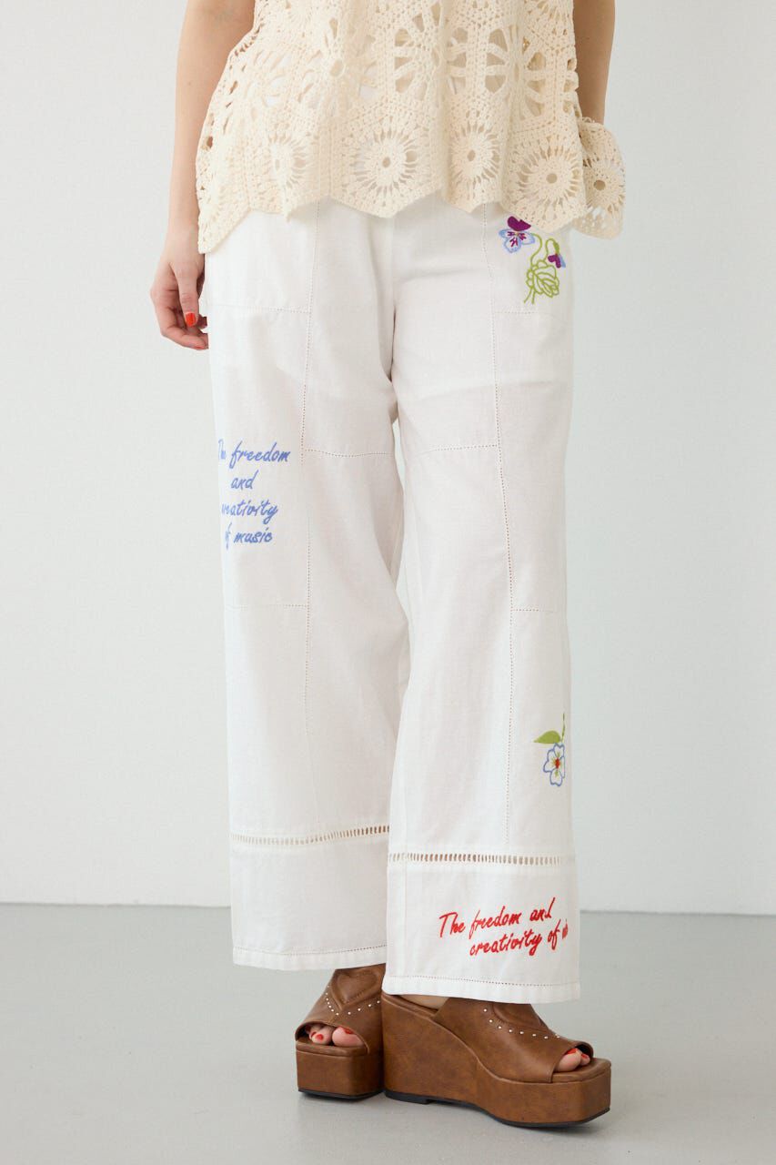 RODEO CROWNS「INDIA EMBROIDERYパンツ」|その他|O/WHT1