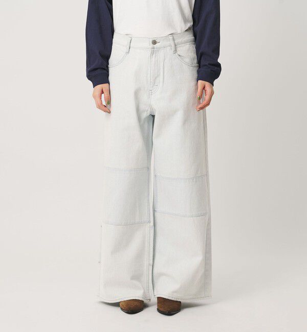 BEAUTY&YOUTH UNITED ARROWS「パッチワーク ワイド フレア デニムパンツ」|デニム|