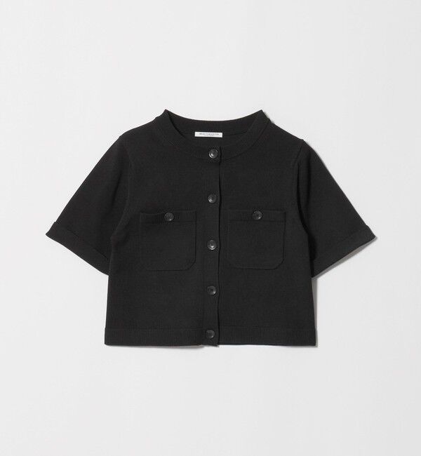 BEAUTY&YOUTH UNITED ARROWS「ポケット ハーフスリーブ カーディガン ウォッシャブル」|カーディガン|BLACK
