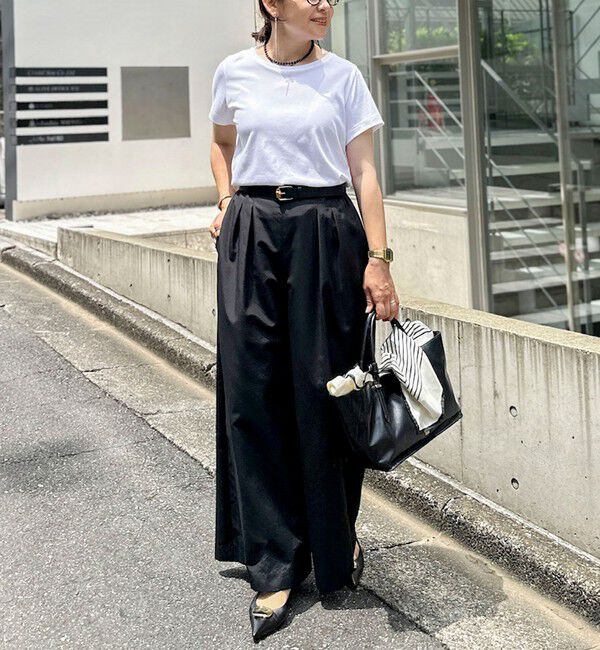 NOLLEY'S「《ノーリーズオリジナル美容Tシャツ》シルクアミノ酸加工Ｔシャツ」|Tシャツ・カットソー|
