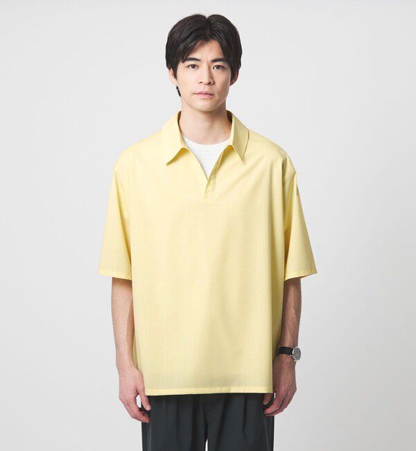 UNITED ARROWS green label relaxing「ウォッシャブルトロ スキッパー 半袖 シャツ プルオーバー -ウォッシャブル・ストレッチ-」|シャツ・ブラウス|