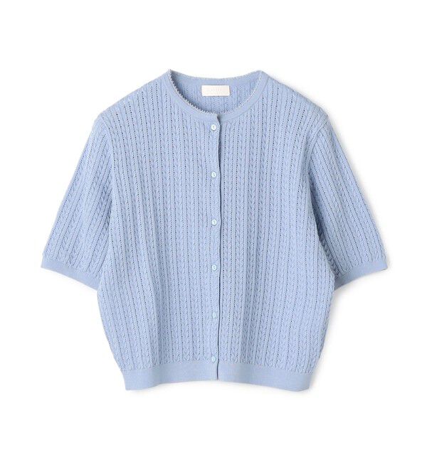 Ballsey「ミニケーブル ショートスリーブカーディガン」|カーディガン|63 ライトブルー