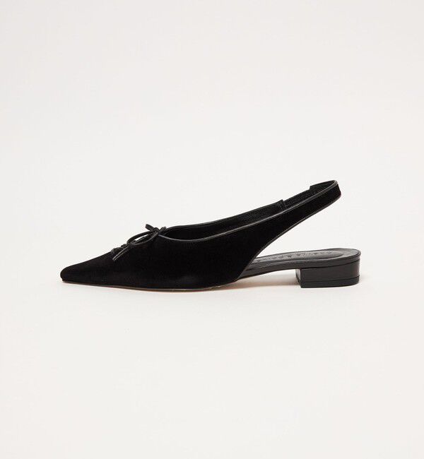ODETTE E ODILE「レースアップ バックベルト フラット20&uarr;」|パンプス|BLACK