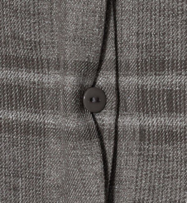 UNITED ARROWS「チェック バンドカラー フレンチスリーブ シャツ ‐ウォッシャブル‐」|シャツ・ブラウス|