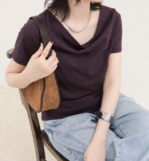 fredy emue「ドレープカットソーブラウス」|Tシャツ・カットソー|ブラウン
