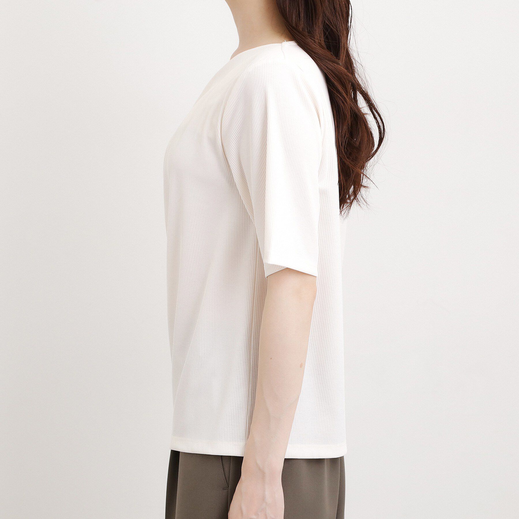 grove「ドレープネックテレコTシャツ」|Tシャツ・カットソー|