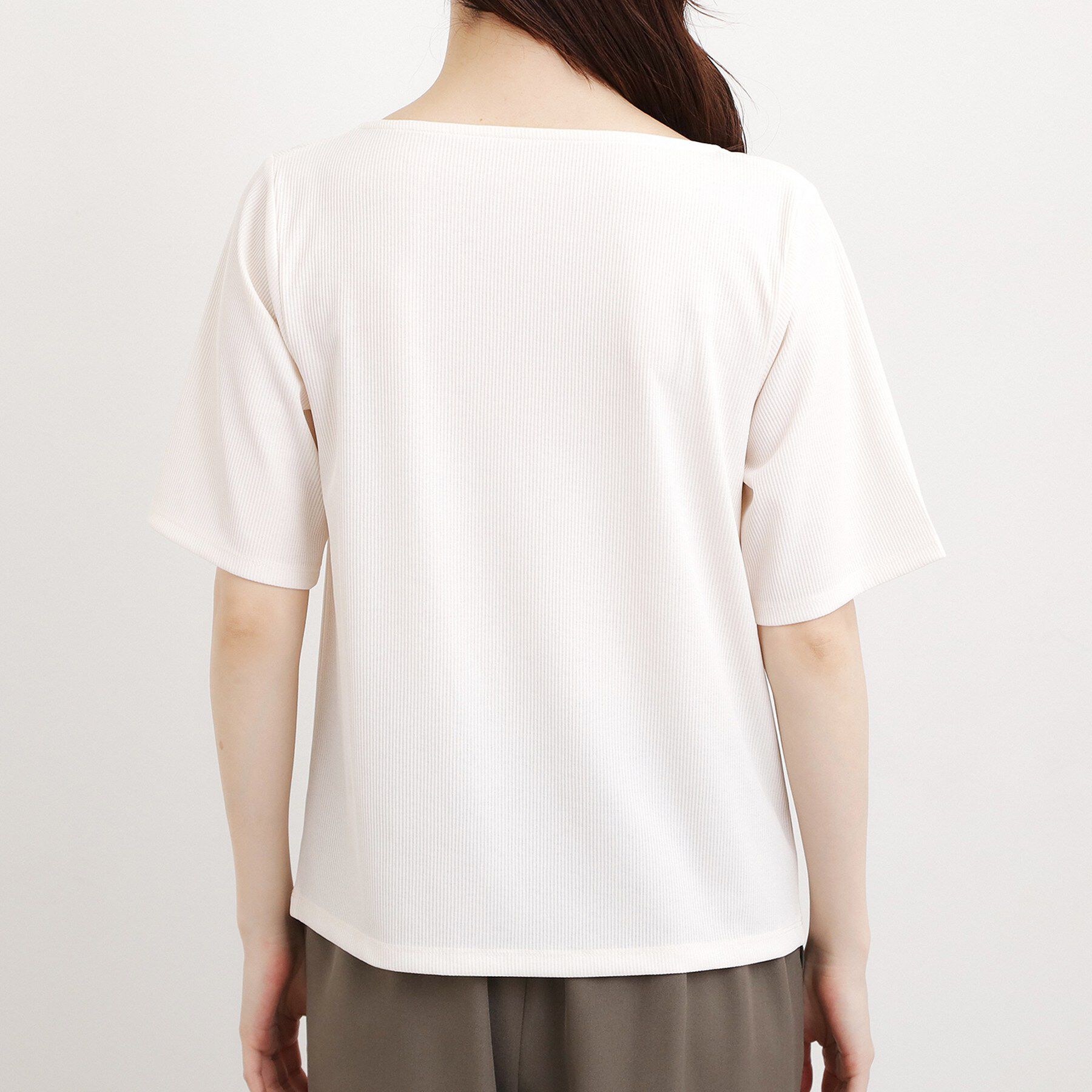 grove「ドレープネックテレコTシャツ」|Tシャツ・カットソー|