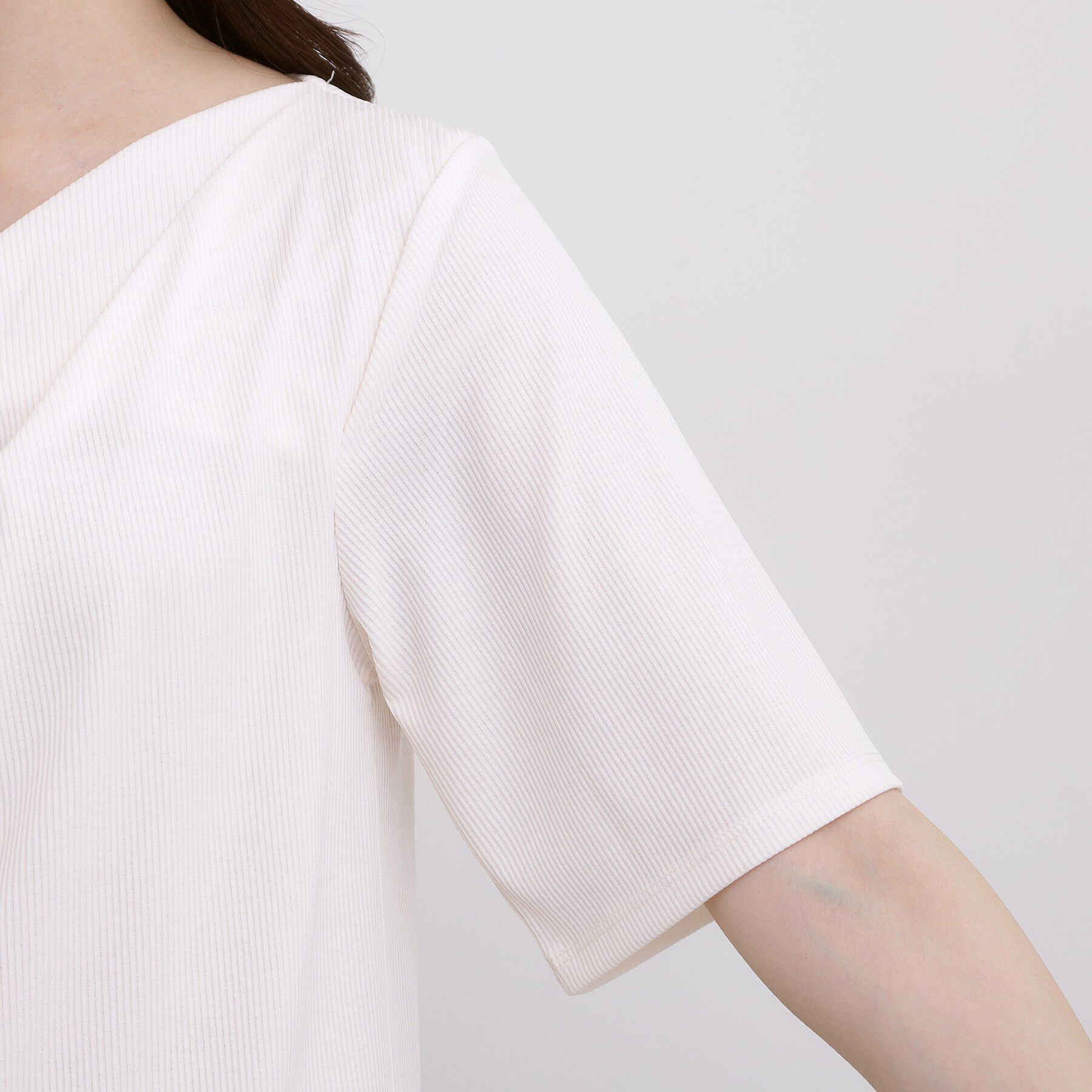 grove「ドレープネックテレコTシャツ」|Tシャツ・カットソー|