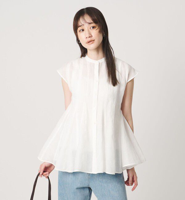 UNITED ARROWS「フレンチスリーブ ブラウス ‐ウォッシャブル‐」|シャツ・ブラウス|