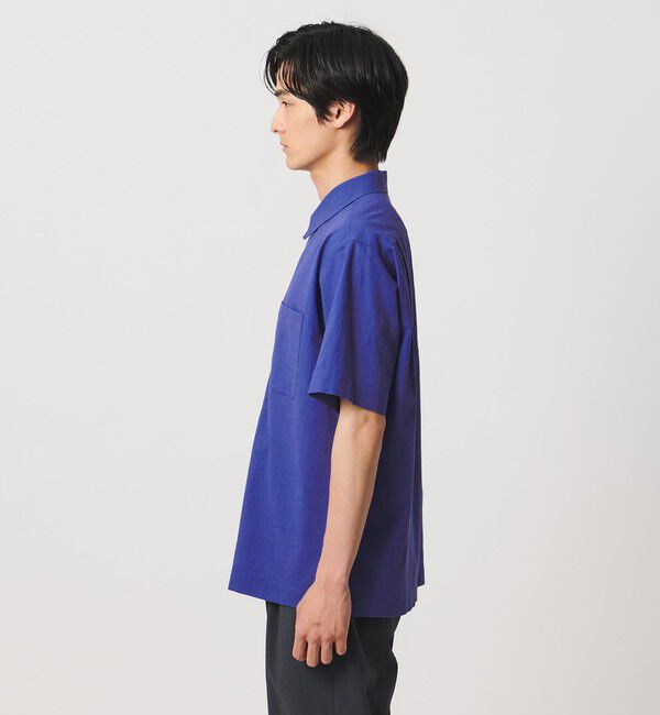 UNITED ARROWS「ウール/ナイロン アルバトロス ワンピースカラー ショートスリーブシャツ」|シャツ・ブラウス|