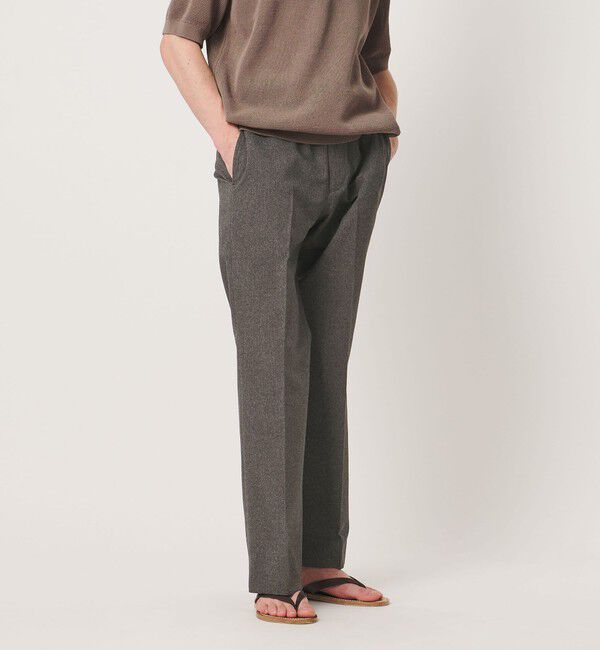 UNITED ARROWS「ポリエステル リネンライク セミフレアトラウザーズ」|スラックス|