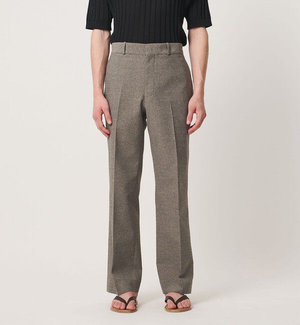 UNITED ARROWS「ポリエステル リネンライク セミフレアトラウザーズ」|スラックス|