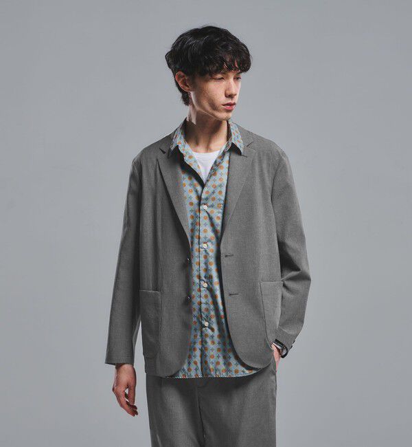 UNITED ARROWS green label relaxing「Dot Air リラックス ジャケット -ストレッチ-」|テーラードジャケット|MD.GRAY