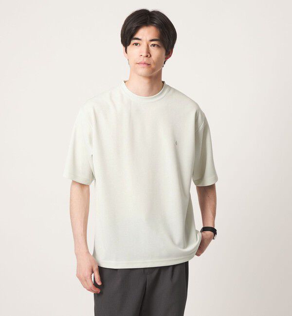 UNITED ARROWS green label relaxing「【WEB限定】JUST fit 刺繍ロゴ 半袖 Tシャツ -UVカット・吸水速乾-」|Tシャツ・カットソー|LT.GRAY