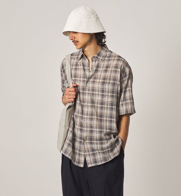 STEVEN ALAN「＜Steven Alan＞ マドラスチェック レギュラーカラー ショートスリーブ シャツ BOX」|シャツ・ブラウス|