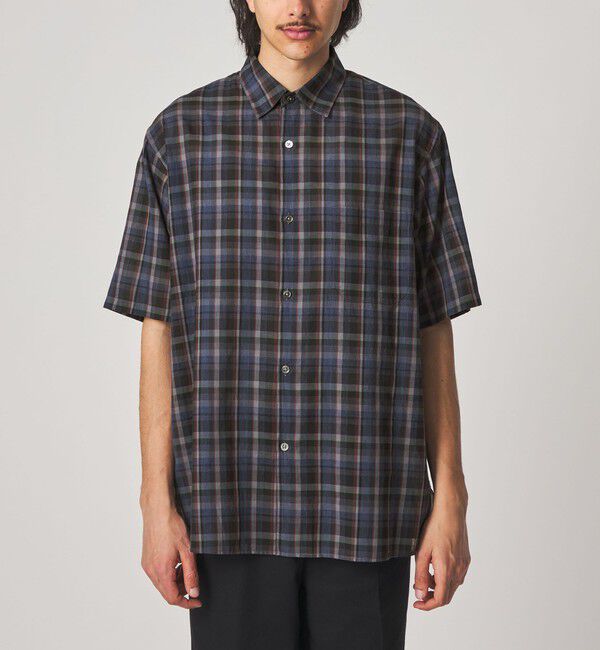 STEVEN ALAN「＜Steven Alan＞ マドラスチェック レギュラーカラー ショートスリーブ シャツ BOX」|シャツ・ブラウス|