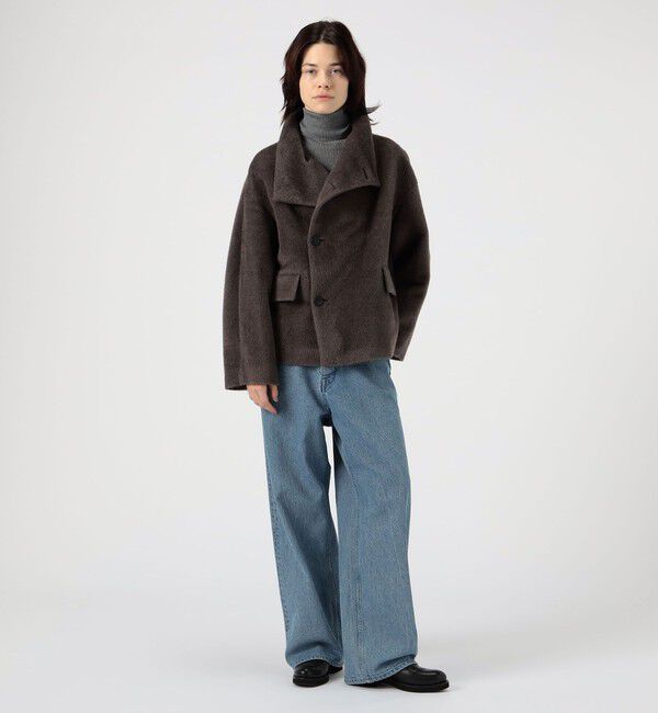 GALERIE VIE「スーリーアルパカシャギー ハイネックオーバルコート」|その他|