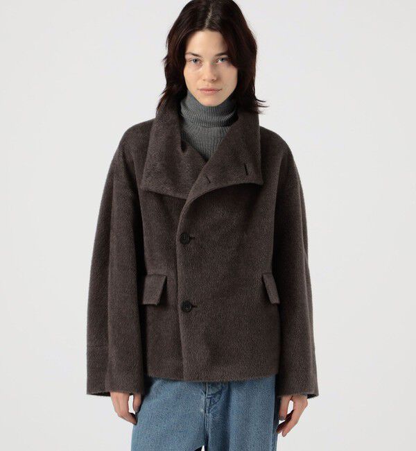 GALERIE VIE「スーリーアルパカシャギー ハイネックオーバルコート」|その他|