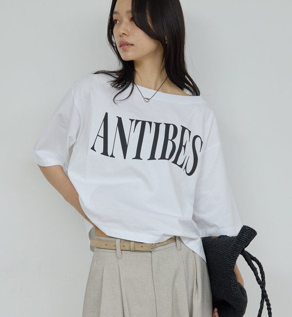  「オフショルロゴカットソー」|Tシャツ・カットソー|