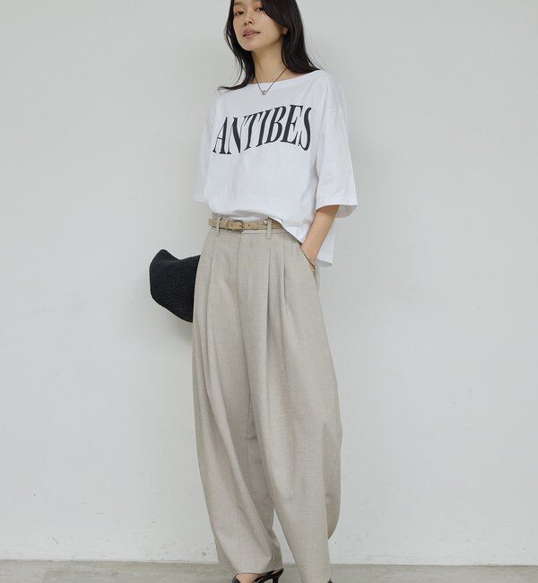  「オフショルロゴカットソー」|Tシャツ・カットソー|