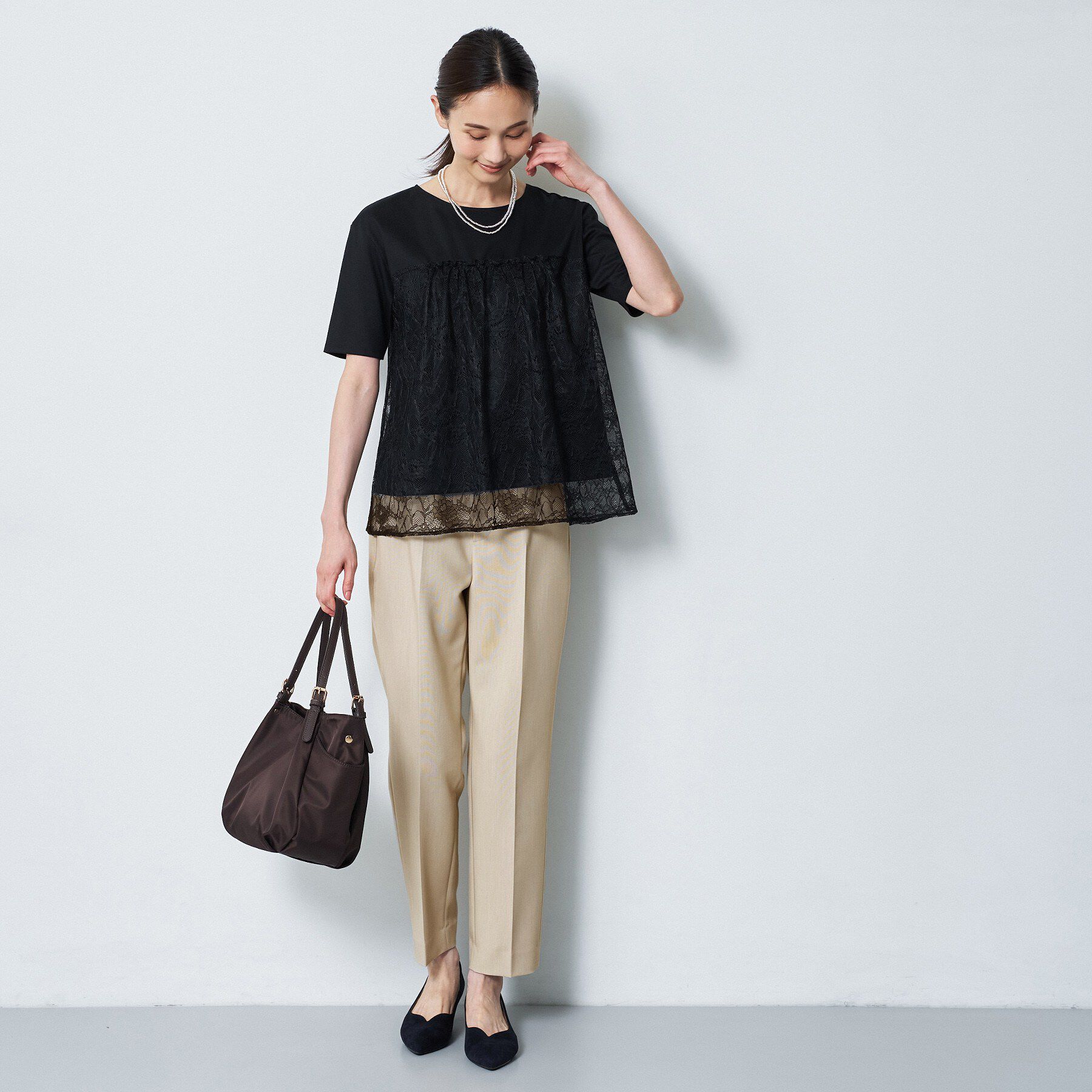 Reflect「【UVカット／接触冷感／手洗い可】ラッセルレースプルオーバー」|Tシャツ・カットソー|