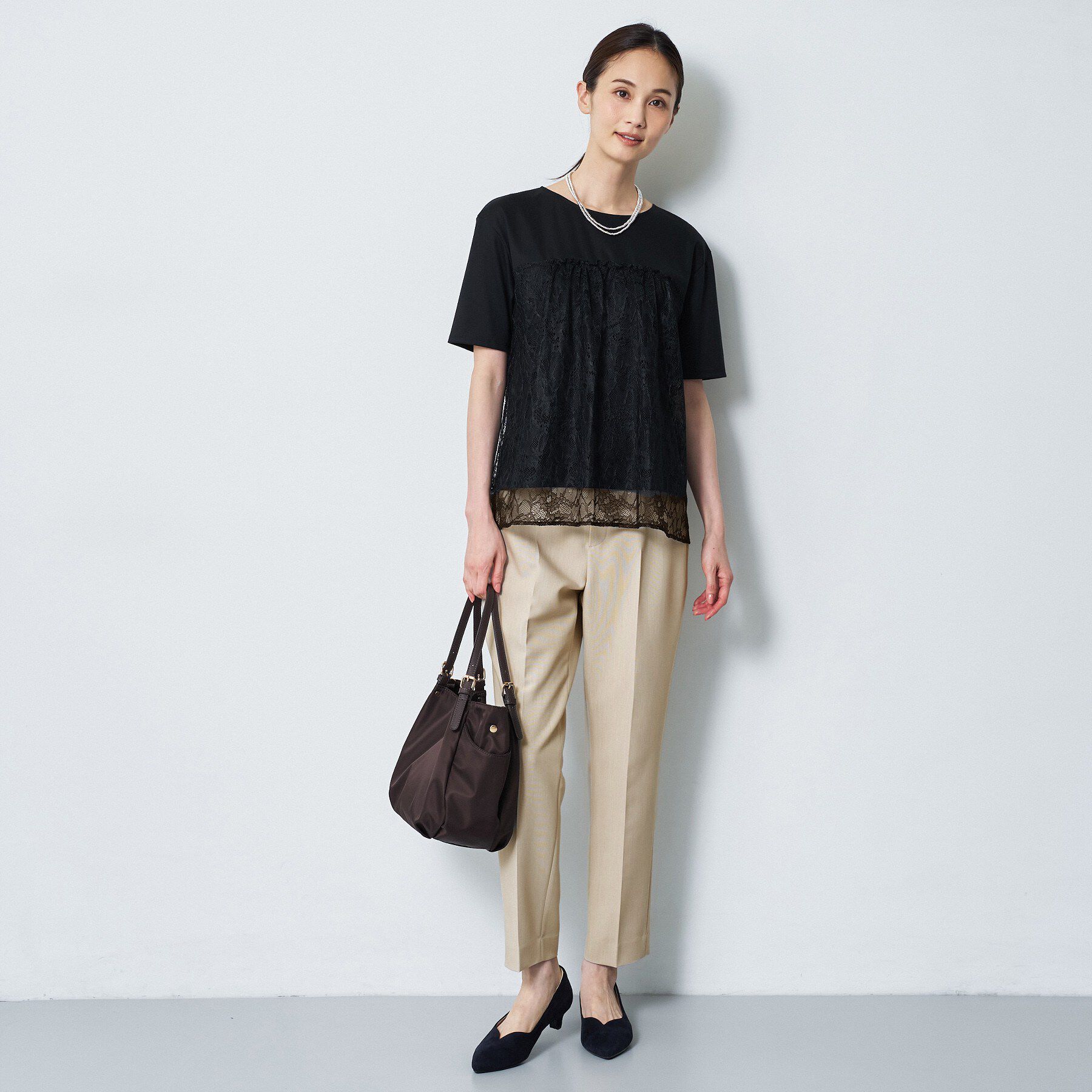 Reflect「【UVカット／接触冷感／手洗い可】ラッセルレースプルオーバー」|Tシャツ・カットソー|
