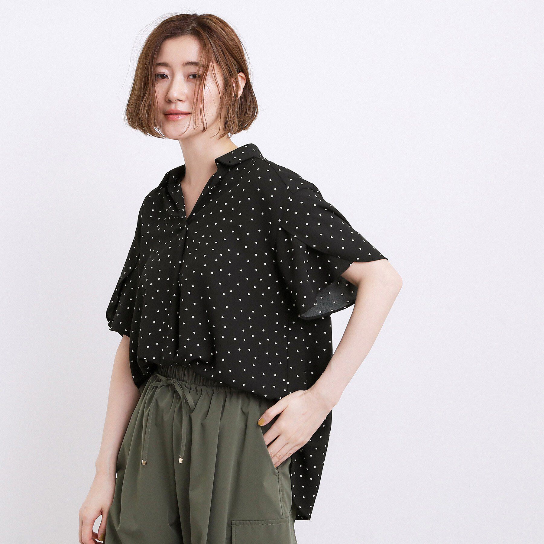grove「【洗濯機◎】さらっと着映える、バックデザインブラウス」|シャツ・ブラウス|スミクロドット(61