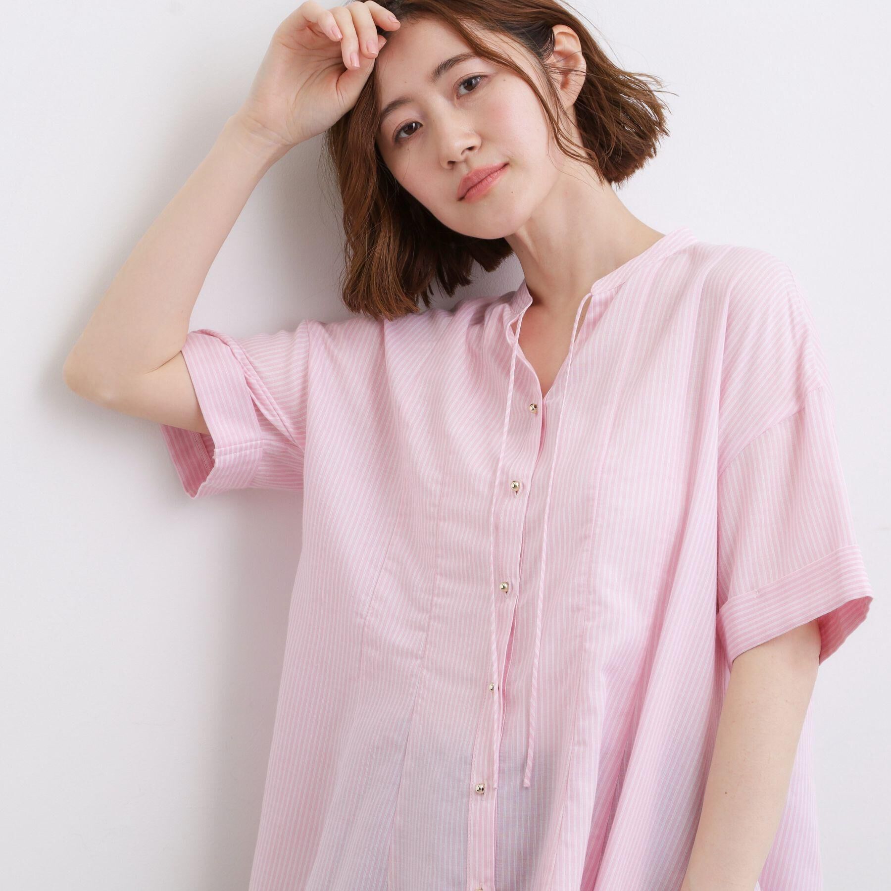 grove「【洗濯機OK・ひんやり】さらっと軽やか、夏のフレアシャツ」|シャツ・ブラウス|