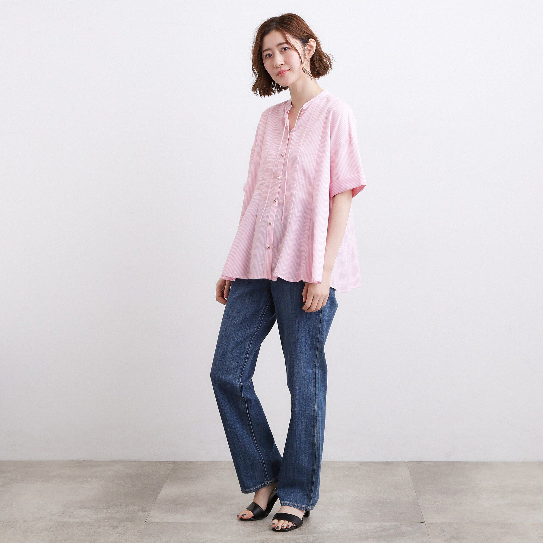 grove「【洗濯機OK・ひんやり】さらっと軽やか、夏のフレアシャツ」|シャツ・ブラウス|