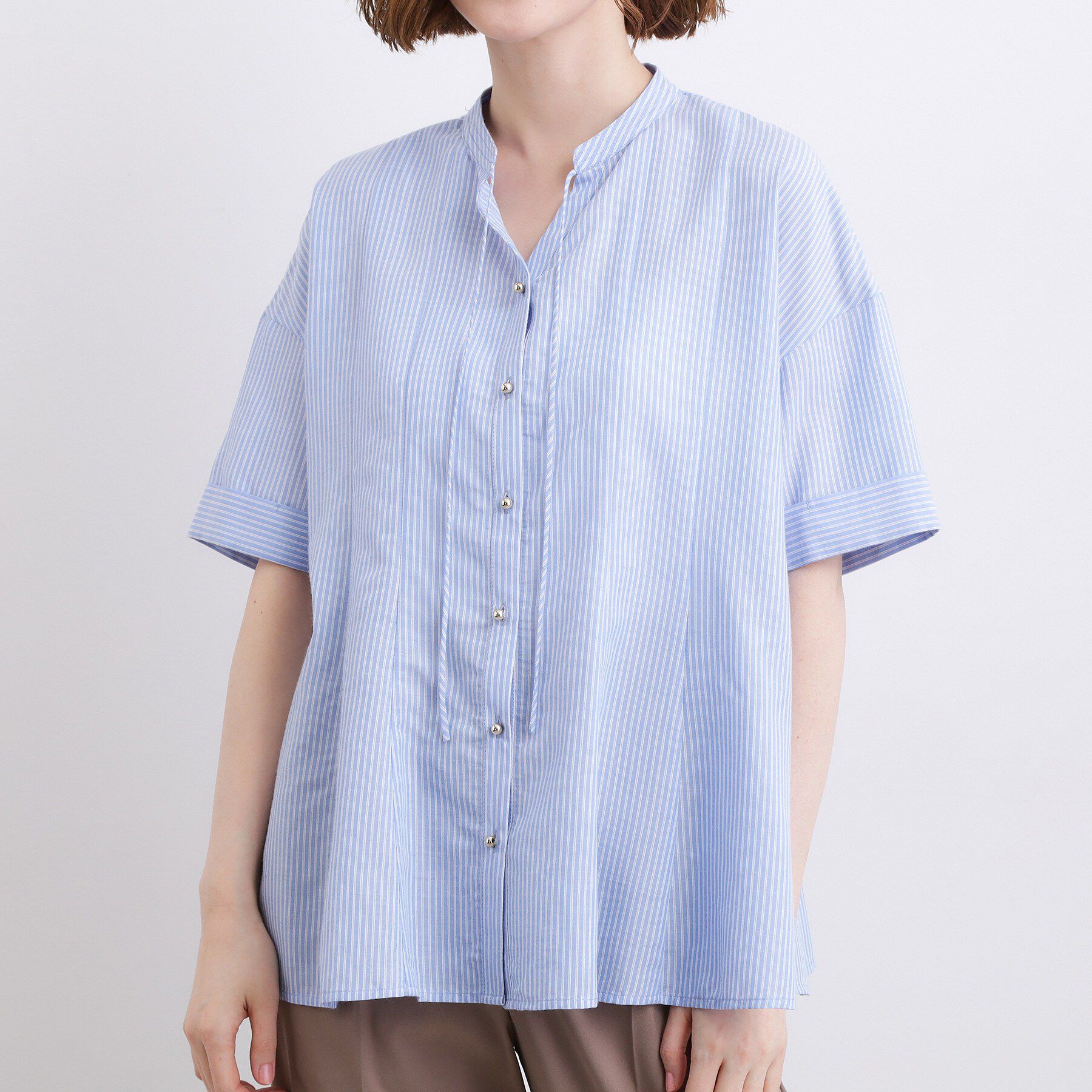 grove「【洗濯機OK・ひんやり】さらっと軽やか、夏のフレアシャツ」|シャツ・ブラウス|