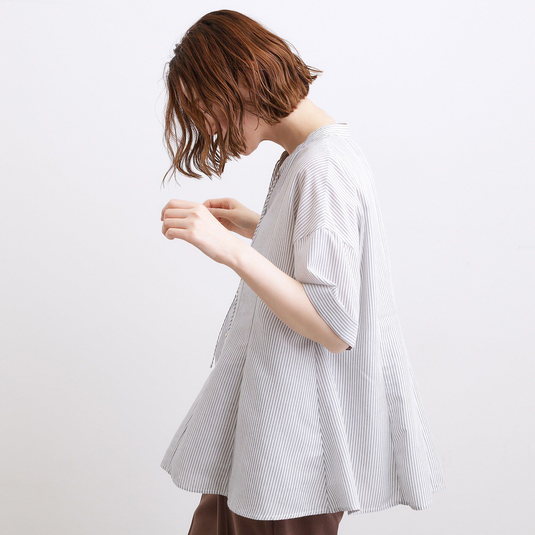 grove「【洗濯機OK・ひんやり】さらっと軽やか、夏のフレアシャツ」|シャツ・ブラウス|