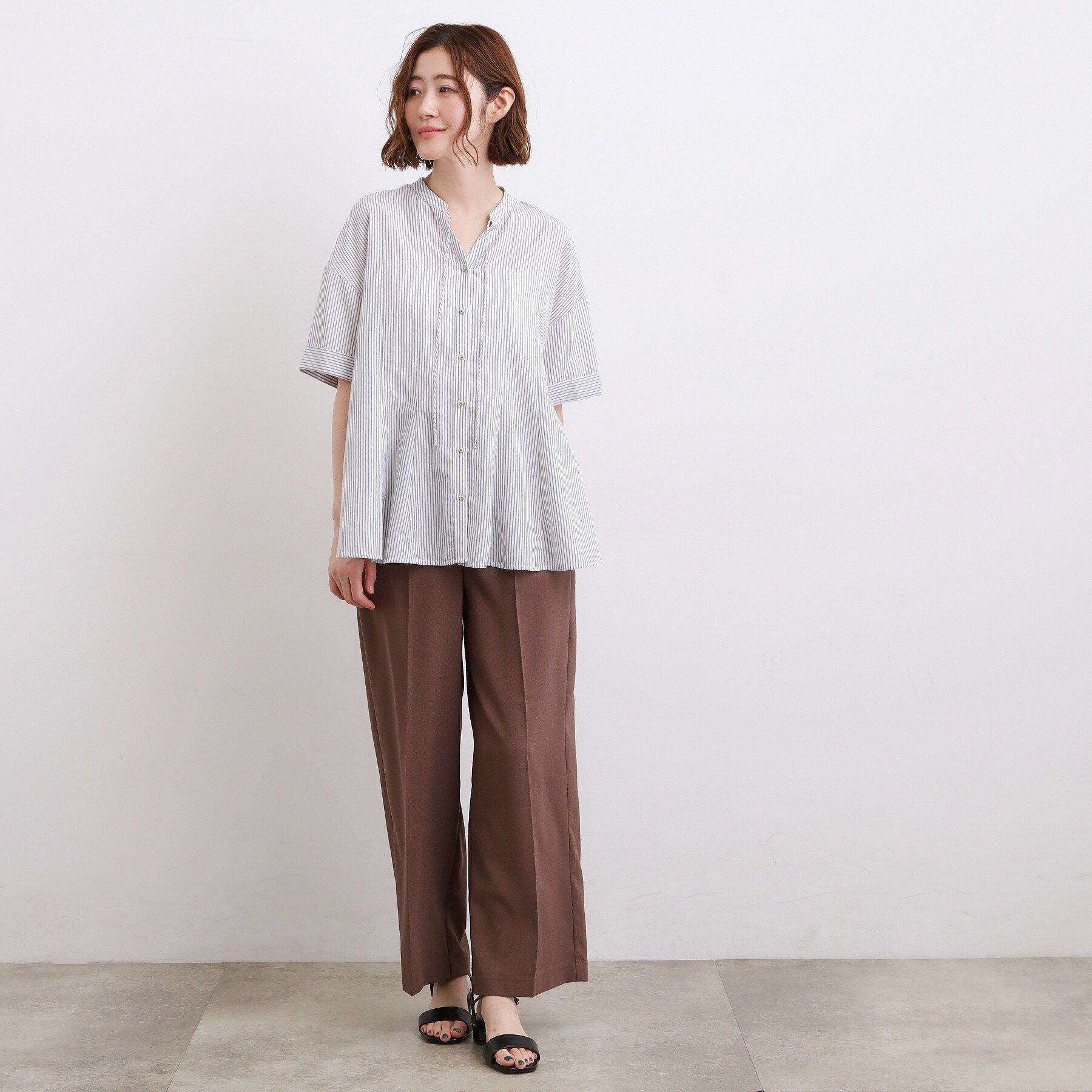 grove「【洗濯機OK・ひんやり】さらっと軽やか、夏のフレアシャツ」|シャツ・ブラウス|