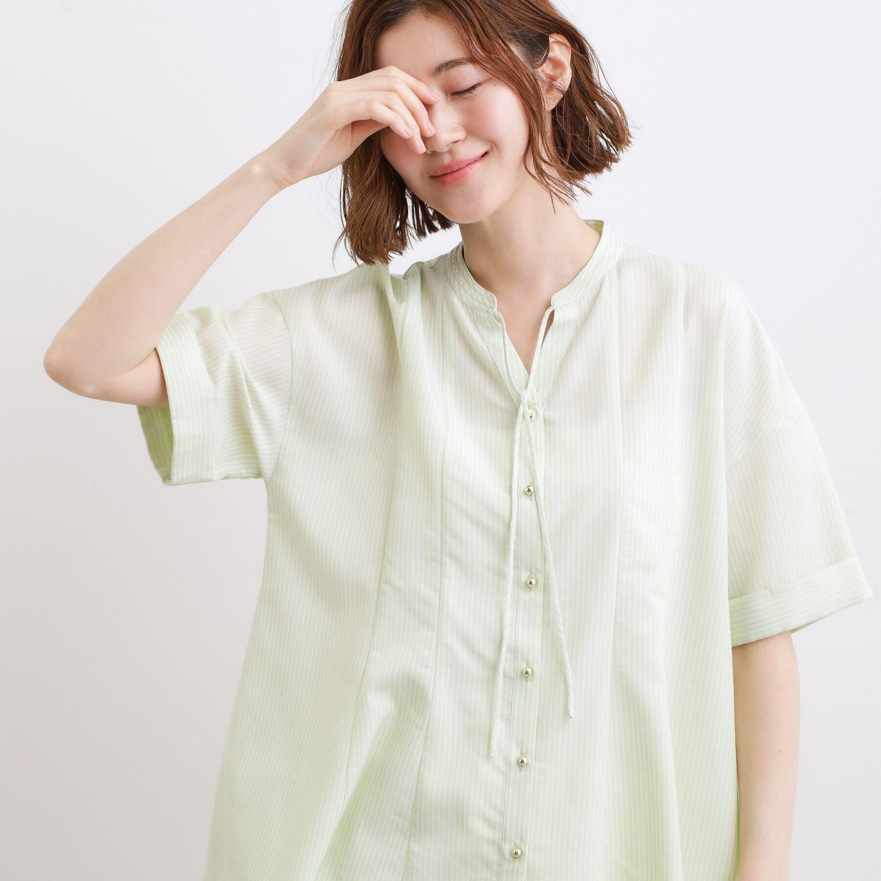 grove「【洗濯機OK・ひんやり】さらっと軽やか、夏のフレアシャツ」|シャツ・ブラウス|