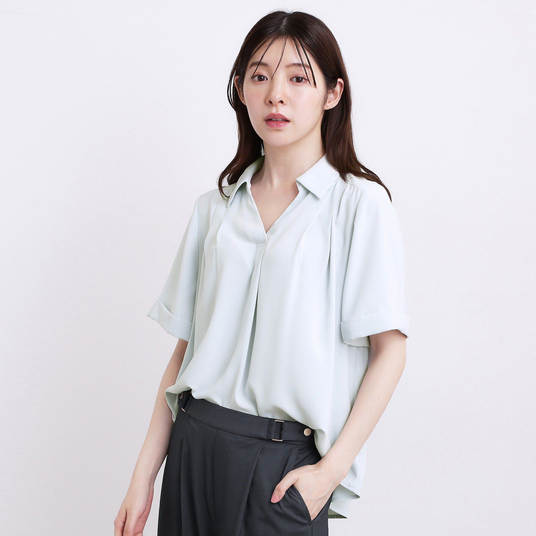 grove「半袖になって再登場！【洗える】チャーム付きマルチWAYボウタイブラウス」|シャツ・ブラウス|