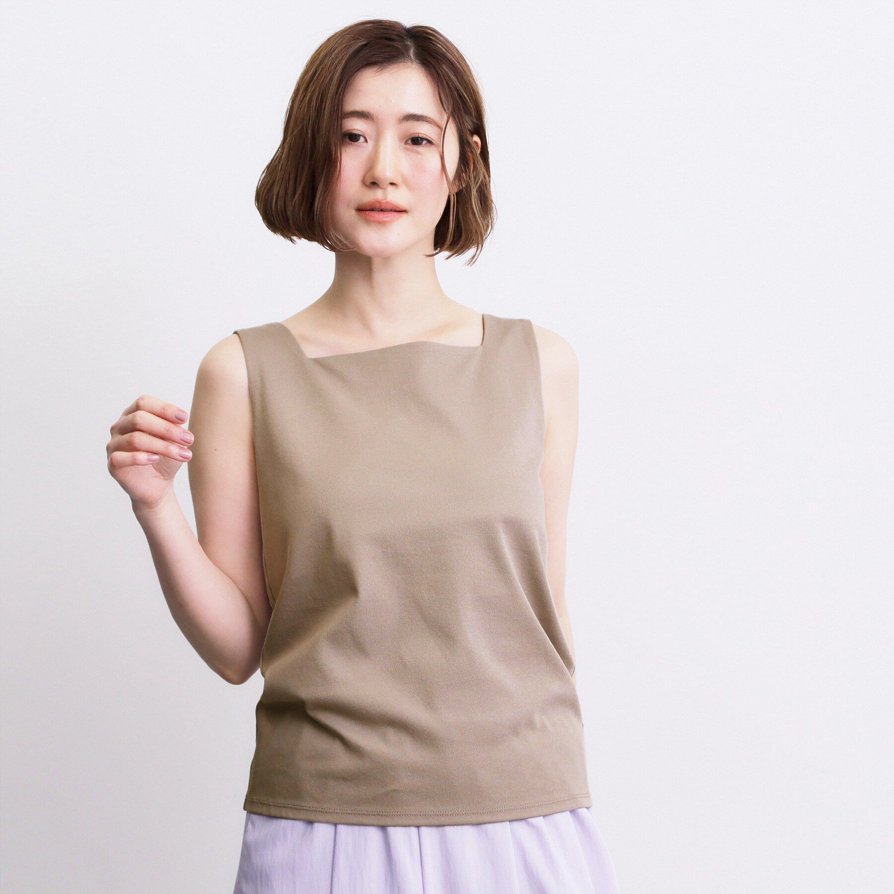 grove「【透けにくい】ダブルフロントタンク」|Tシャツ・カットソー|