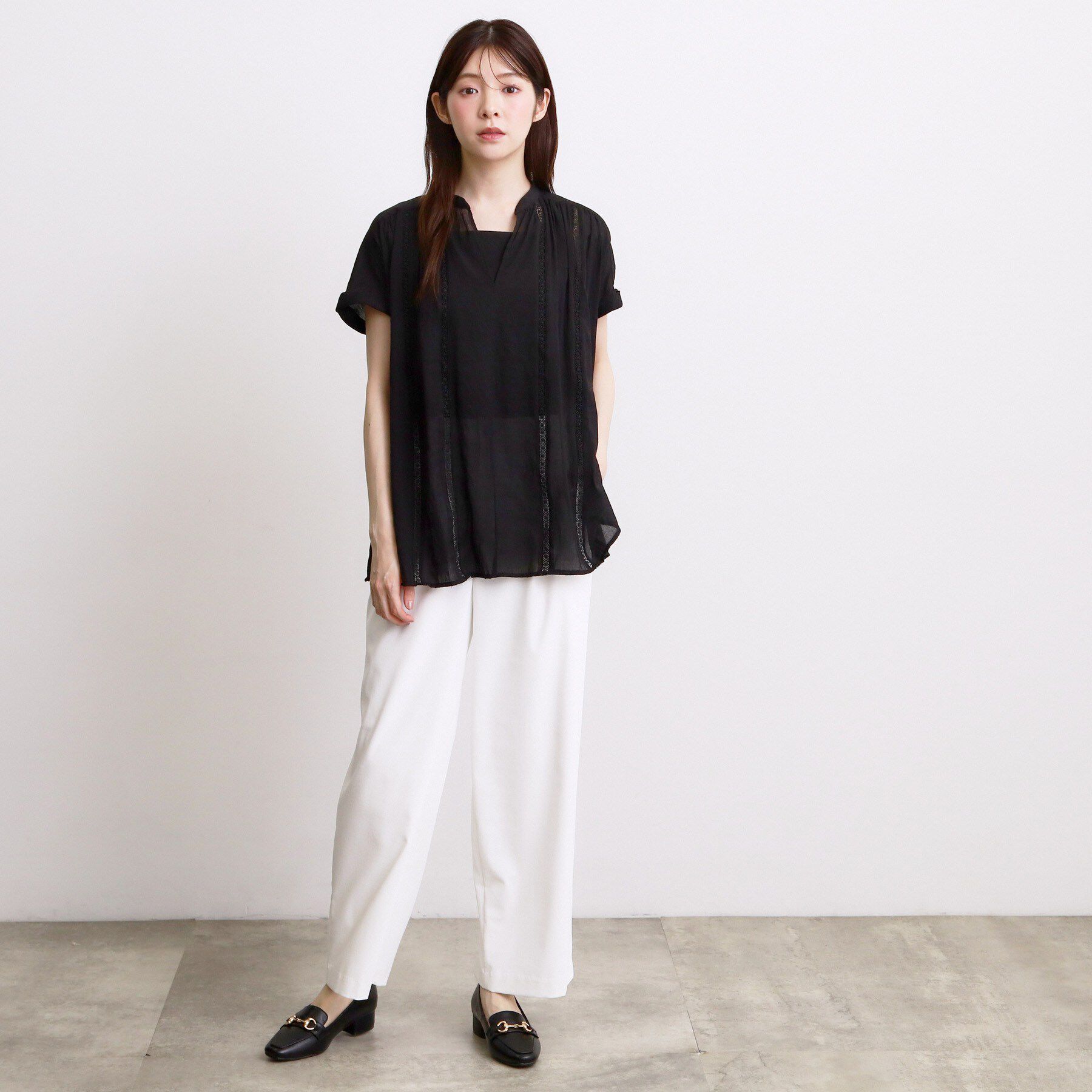 grove「【体系カバー◎】レースデザインスキッパーブラウス」|シャツ・ブラウス|