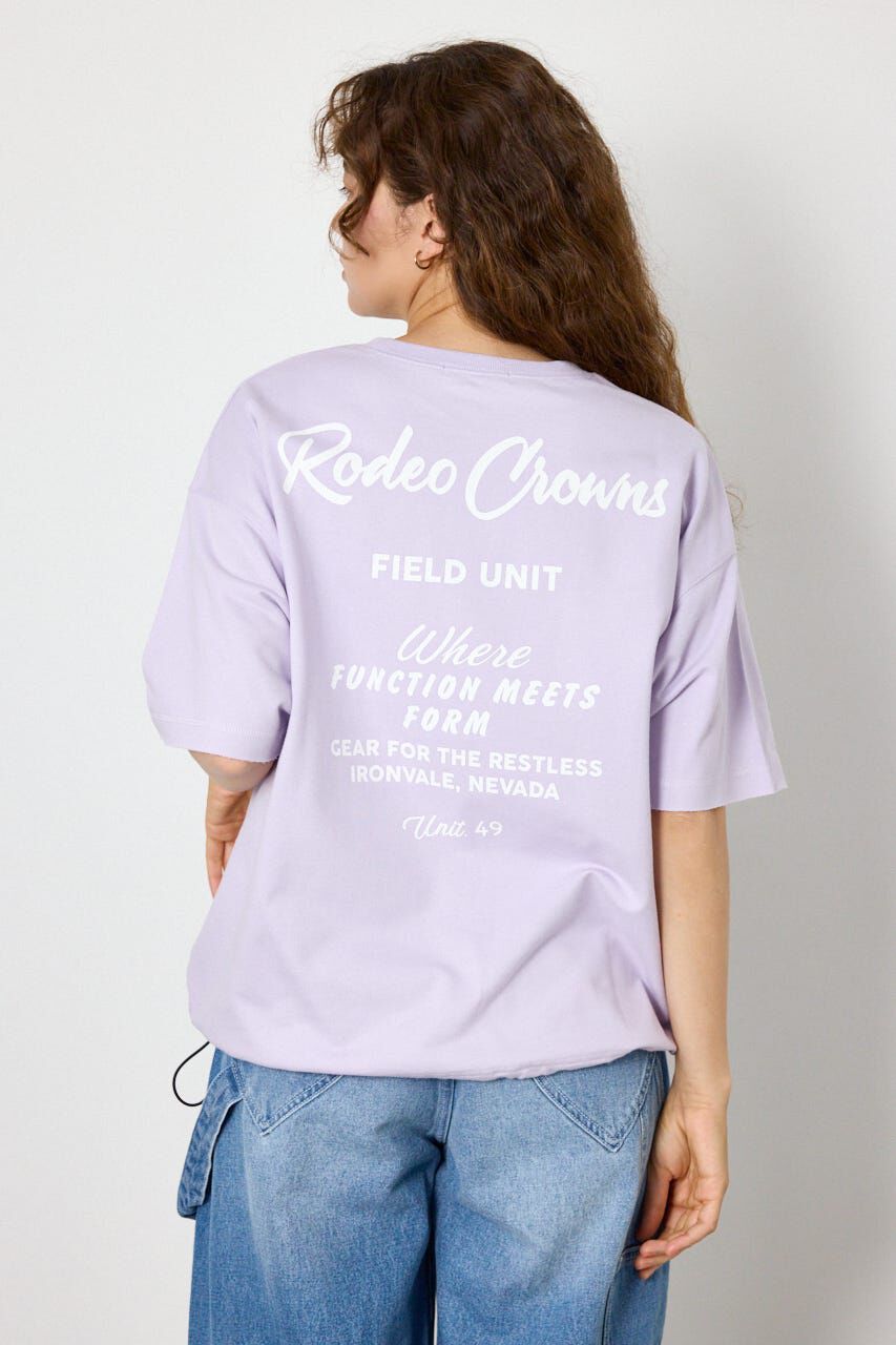 RODEO CROWNS「ロゴワイドカットトップス」|Tシャツ・カットソー|L/PUR1