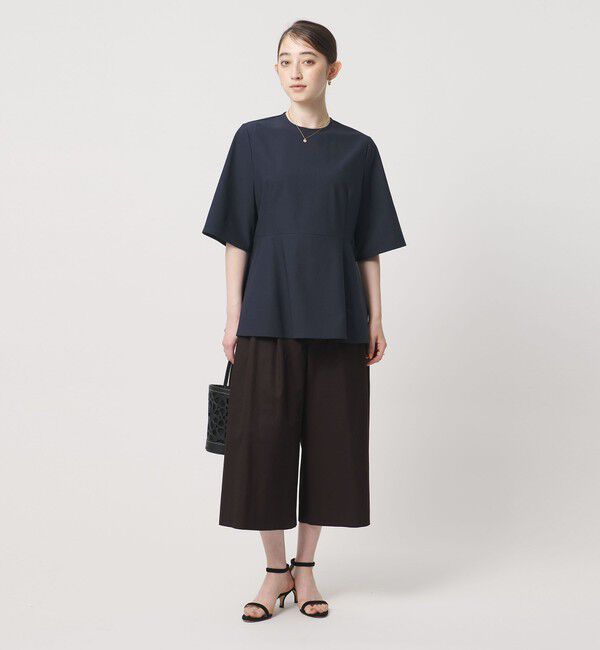 UNITED ARROWS「５分袖 ペプラム Tシャツ ‐吸水速乾‐」|Tシャツ・カットソー|