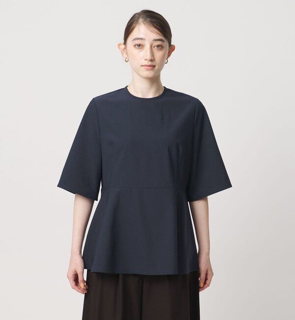 UNITED ARROWS「５分袖 ペプラム Tシャツ ‐吸水速乾‐」|Tシャツ・カットソー|